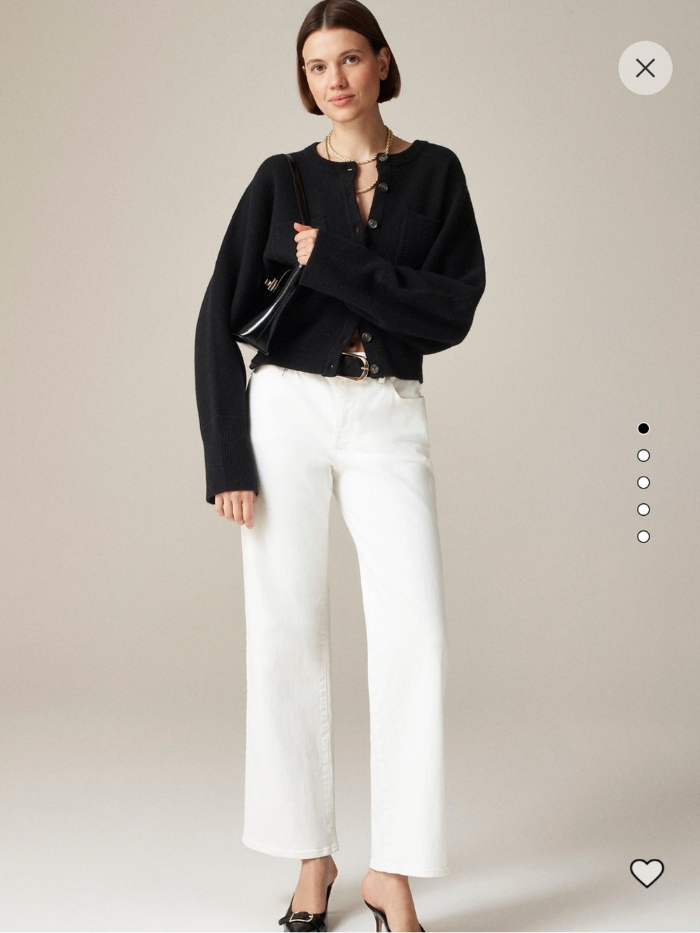 J. Crew White Straight-Leg Jeans